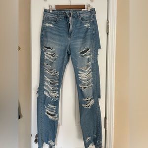 American Eagle Ripped Mom Jeans